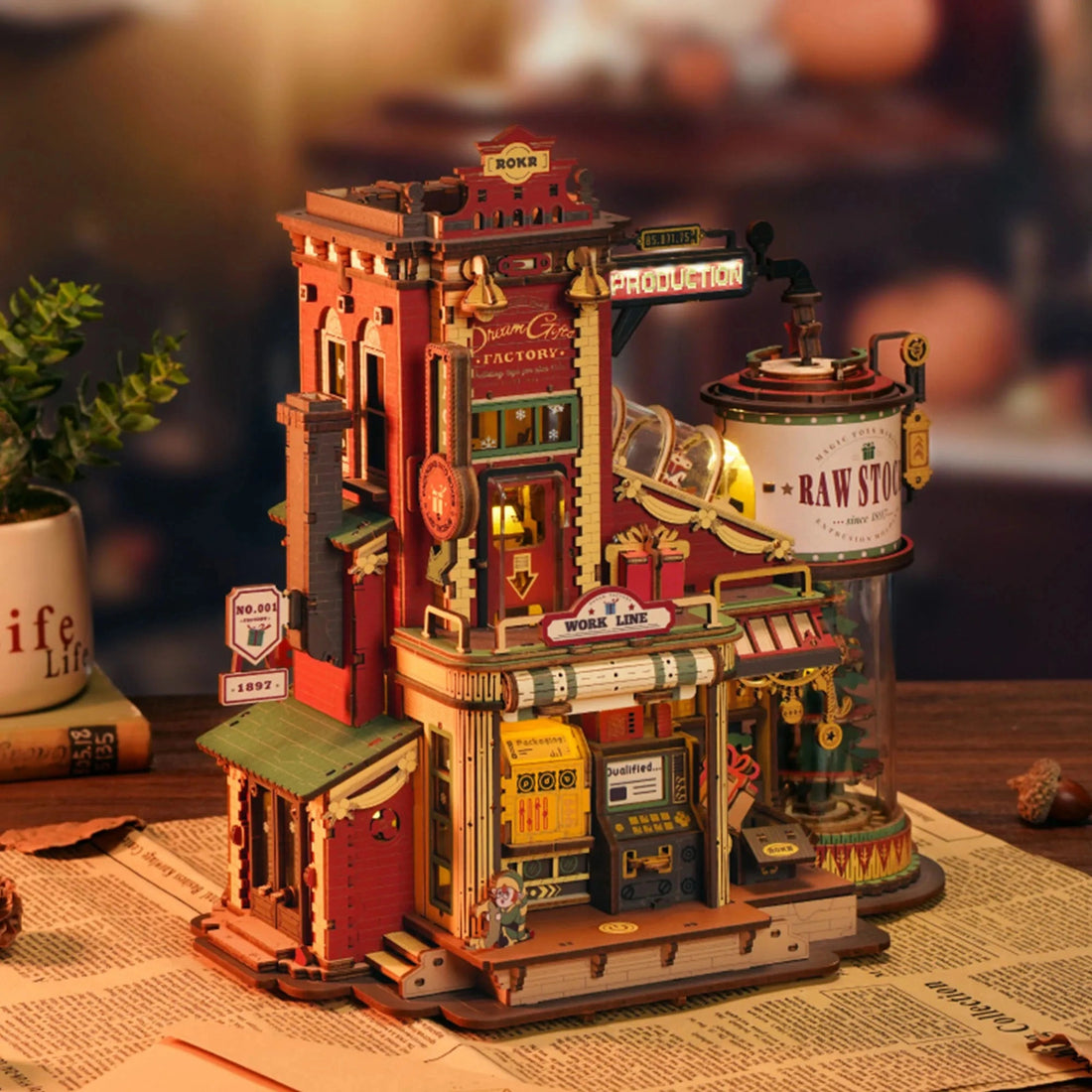 ROKR Dream Gift Factory Music Box 3D Puzzle DIY Kit, image 9