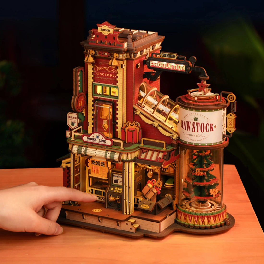 ROKR Dream Gift Factory Music Box 3D Puzzle DIY Kit, image 4