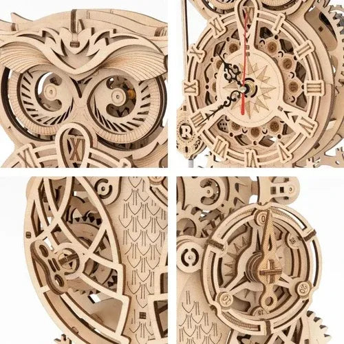 ROKR Owl Clock Mechanical 3D Puzzle DIY Kit, image 5