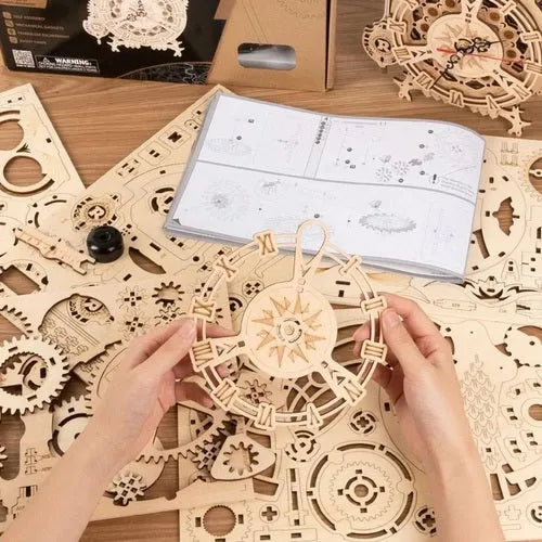 ROKR Owl Clock Mechanical 3D Puzzle DIY Kit, image 6