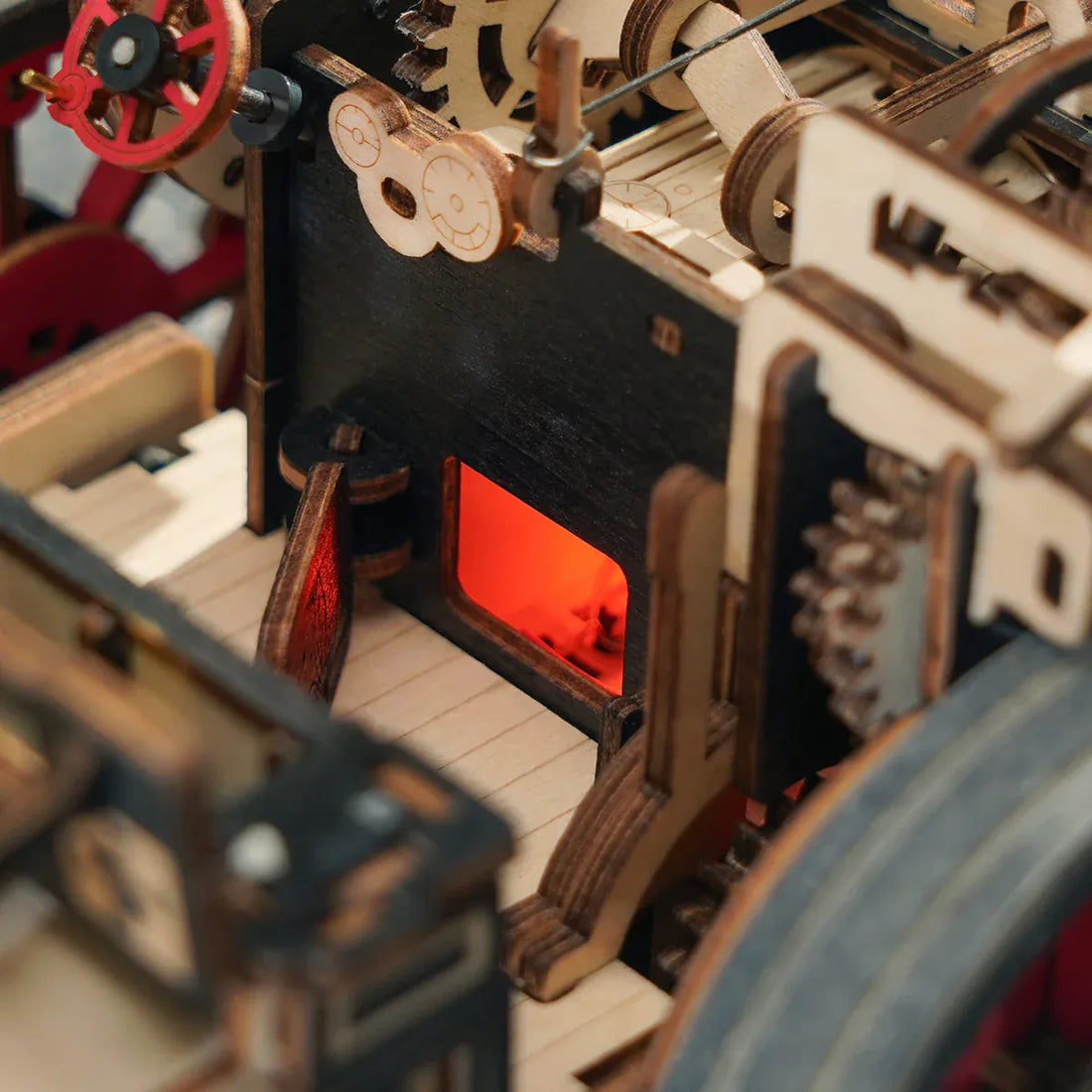 ROKR Steam Engine Mechanical 3D Puzzle DIY Kit, image 8