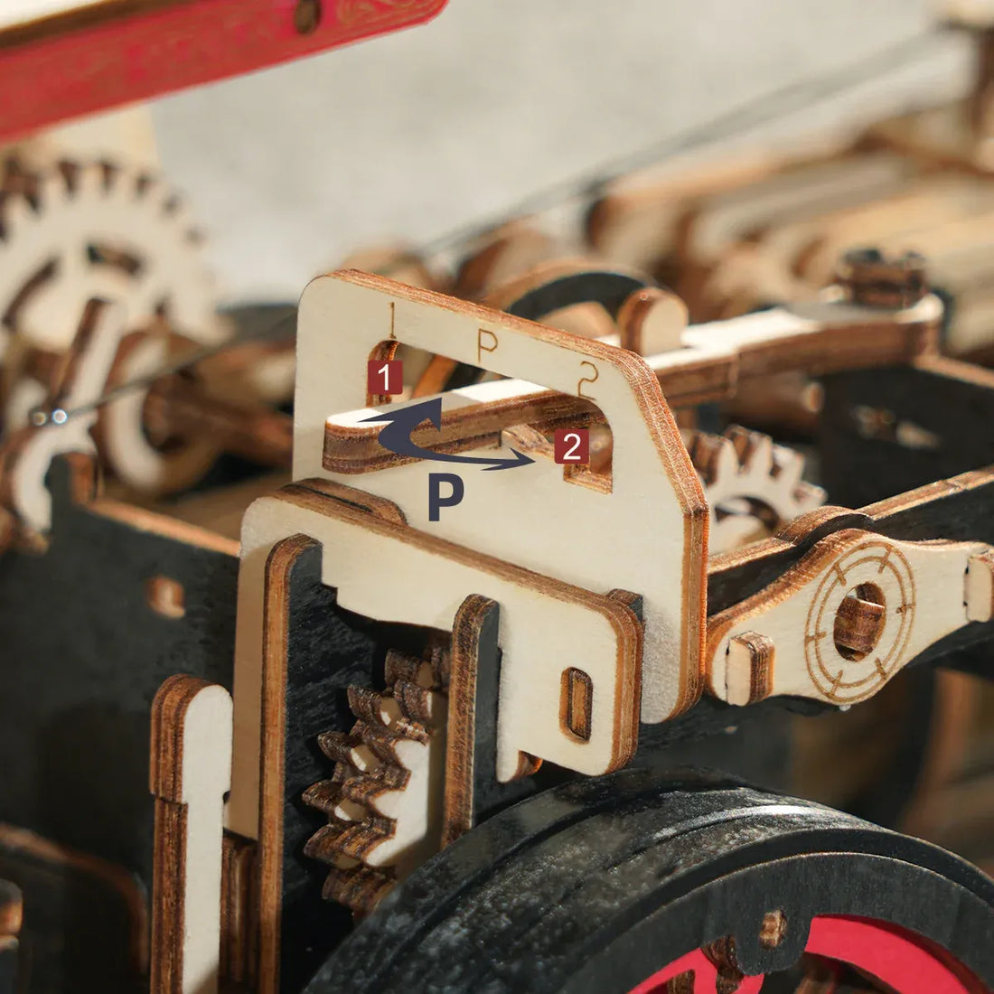 ROKR Steam Engine Mechanical 3D Puzzle DIY Kit, image 9