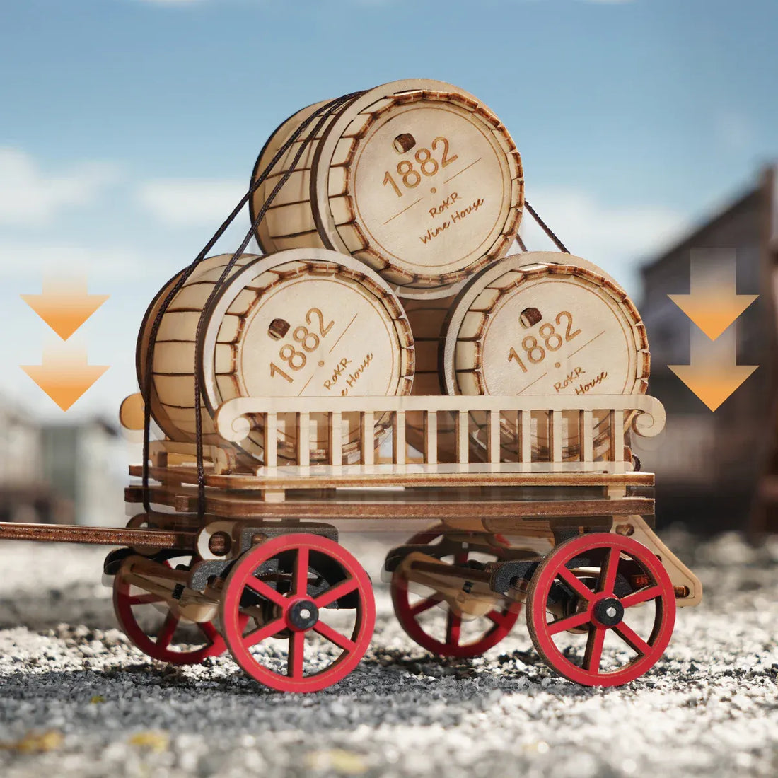 ROKR Steam Engine Mechanical 3D Puzzle DIY Kit, image 10