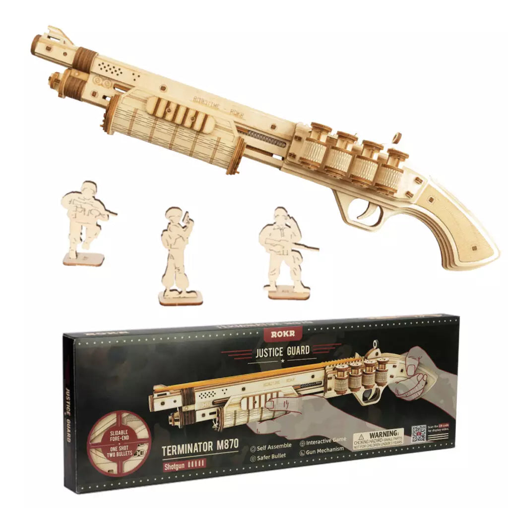 ROKR Justice Guard Terminator M870 DIY 3D Wooden Puzzles, image 4