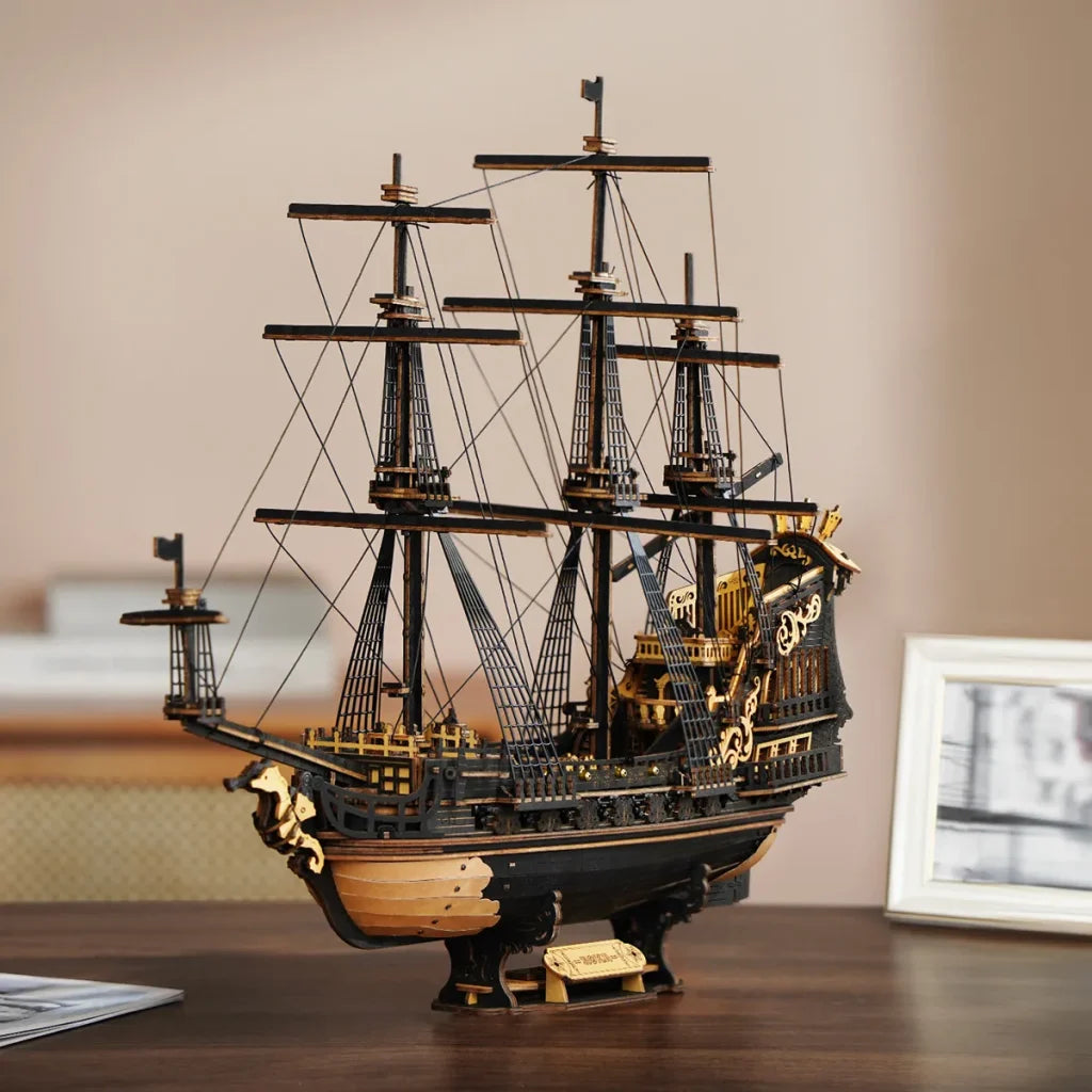ROKR The Seahorse Barque DIY 3D Wooden Puzzles, image 4