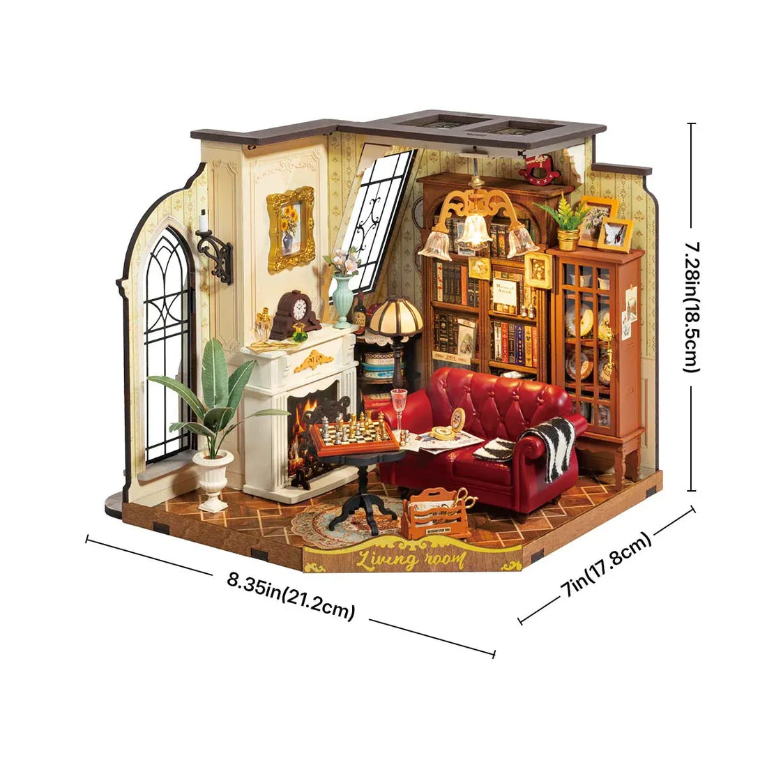 Rolife Catherine's Living Room DIY Miniature House Kit, image 6