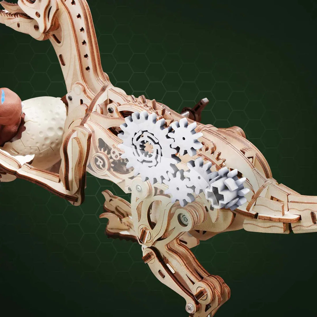 ROKR Velociraptor Mechanical Dinosaur 3D Puzzle DIY Kit -189 Pieces - LD01, image 6