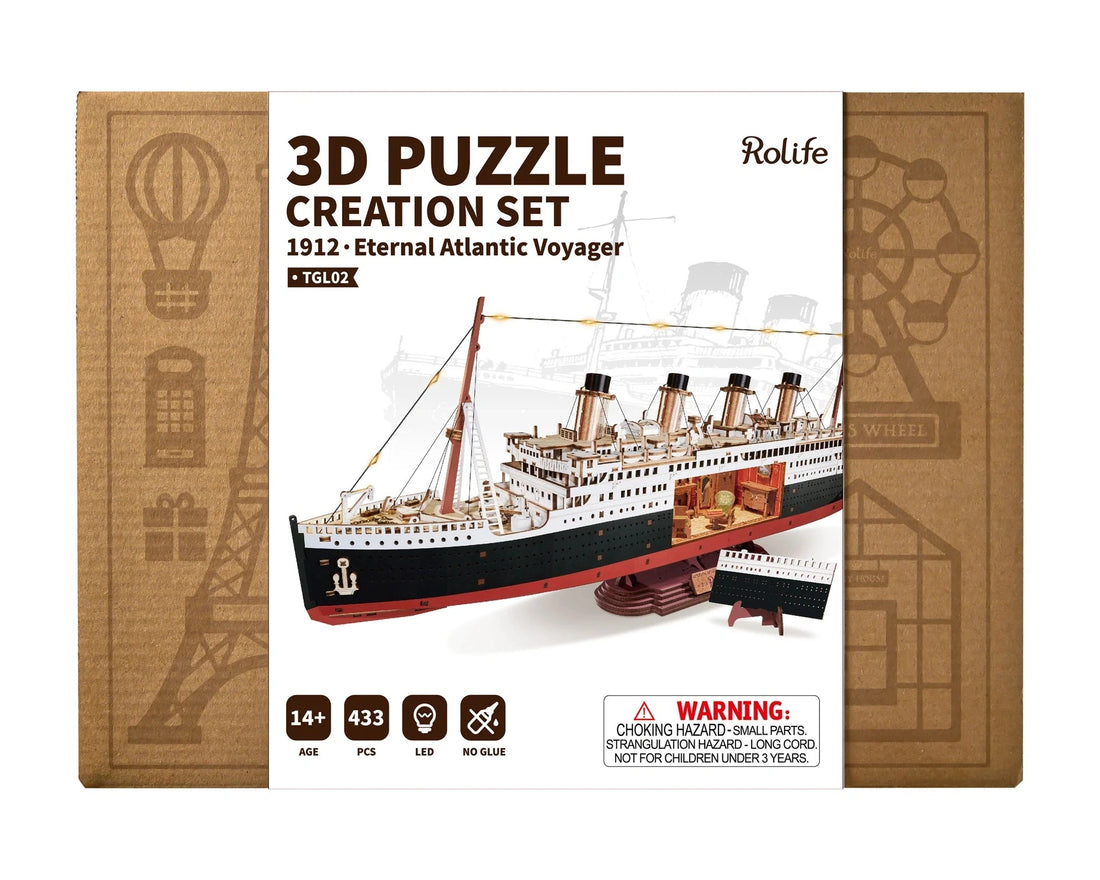 Rolife 1912 Eternal Atlantic Voyager 3D Wooden Puzzle, image 8