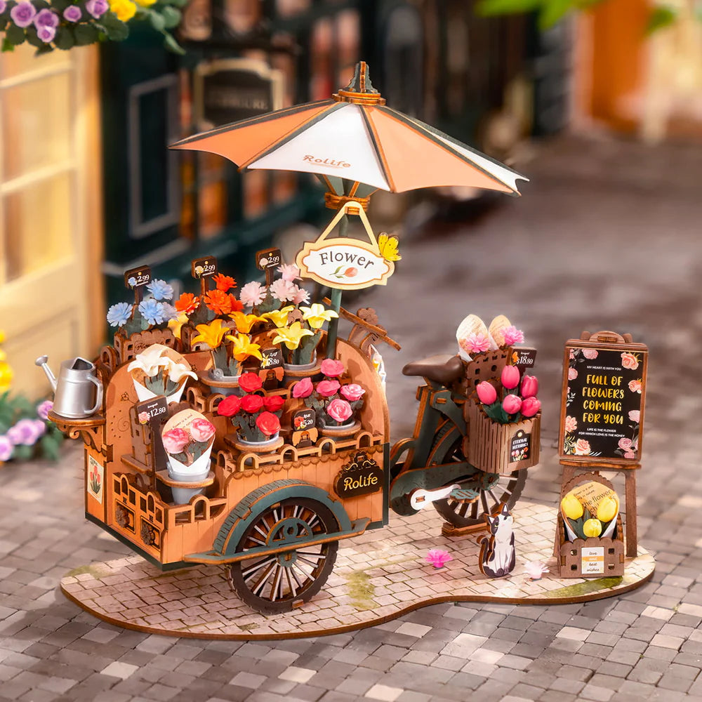 Rolife Blossom Cart 3D Wooden Puzzles, image 4
