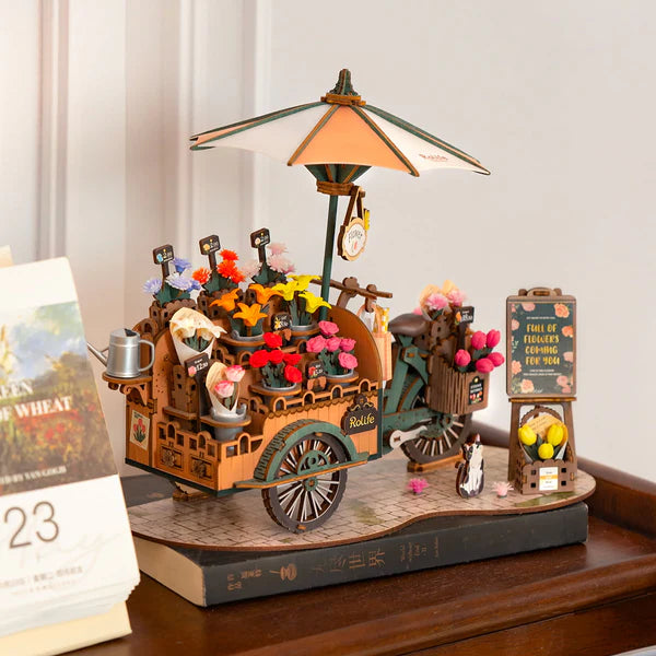 Rolife Blossom Cart 3D Wooden Puzzles, image 5