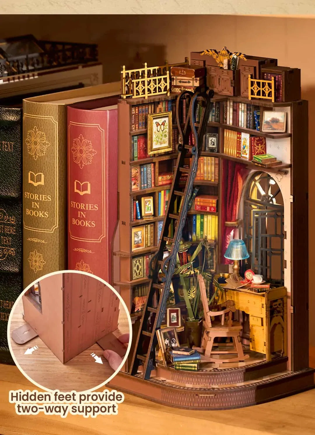Rolife Silent Corner Study DIY Book Nook Kit, image 11