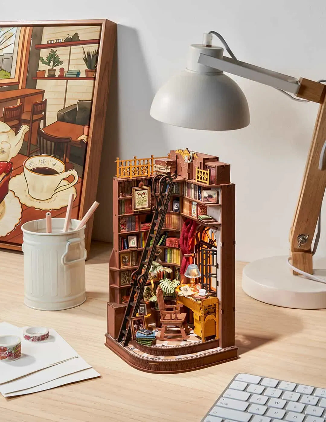 Rolife Silent Corner Study DIY Book Nook Kit, image 13