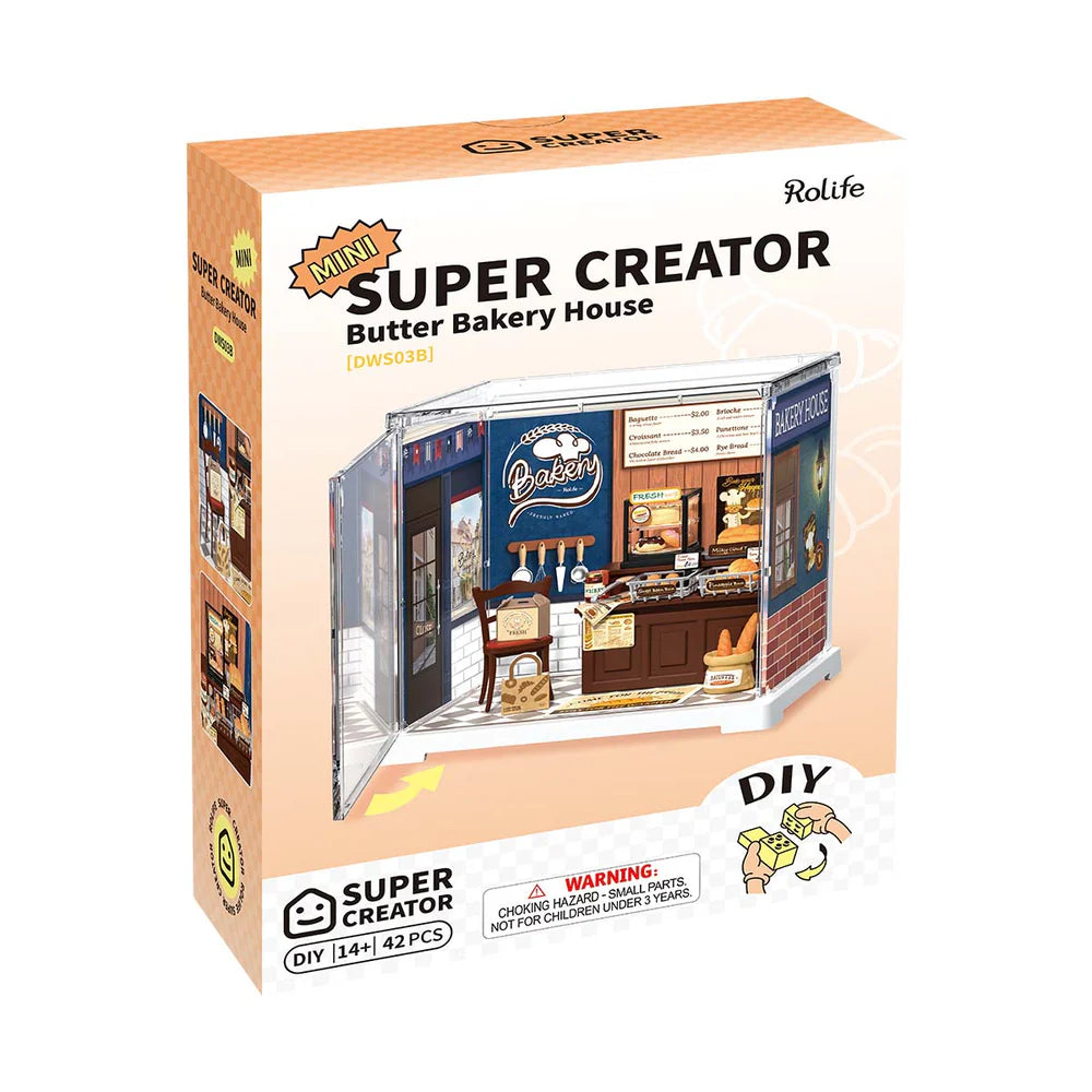 Rolife Mini Super Creator Butter Bakery House packaging on a white background