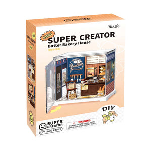 Rolife Mini Super Creator Butter Bakery House packaging on a white background
