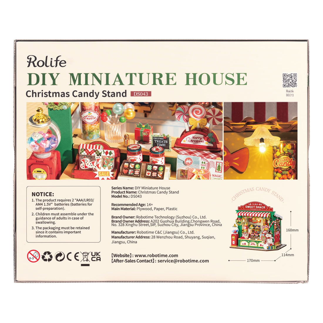 Rolife Christmas Candy Stand DIY Miniature House, image 3