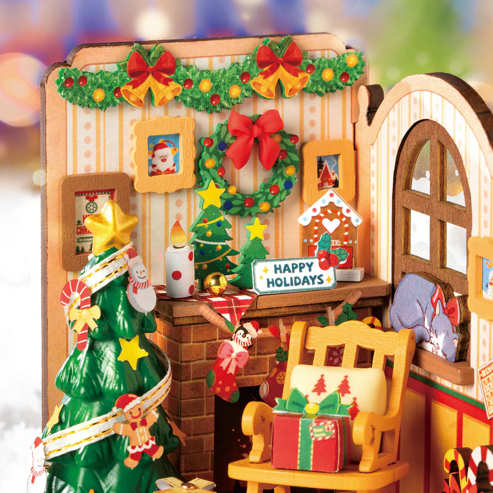 Rolife Christmas Fireplace DIY Miniature House, image 5