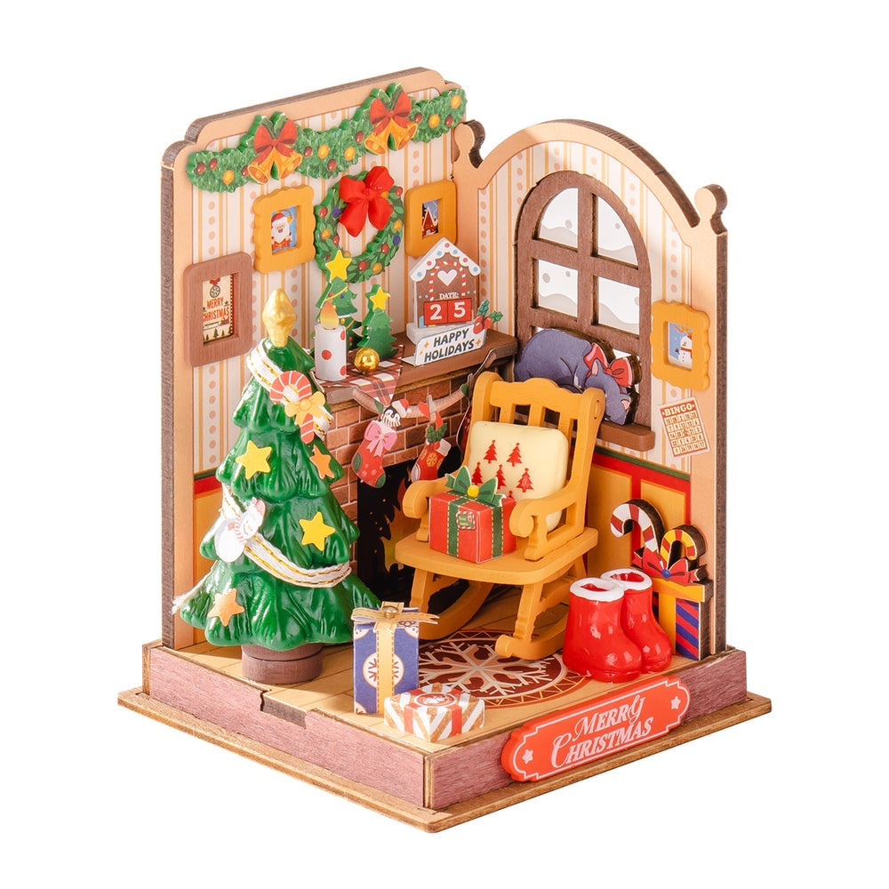 Rolife Christmas Fireplace DIY Miniature House