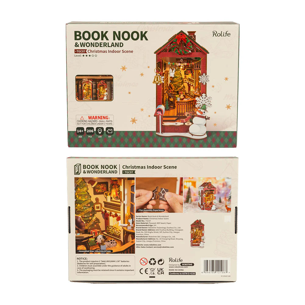 Rolife Christmas Indoor Scene DIY Book Nook, image 2