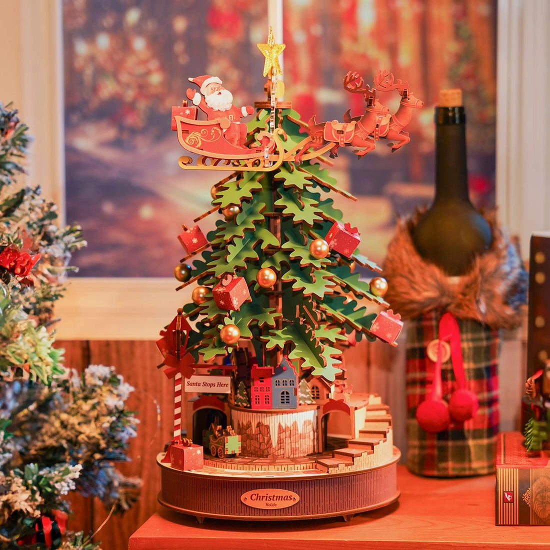 Rolife Christmas Melody Tree DIY Music Box, image 5