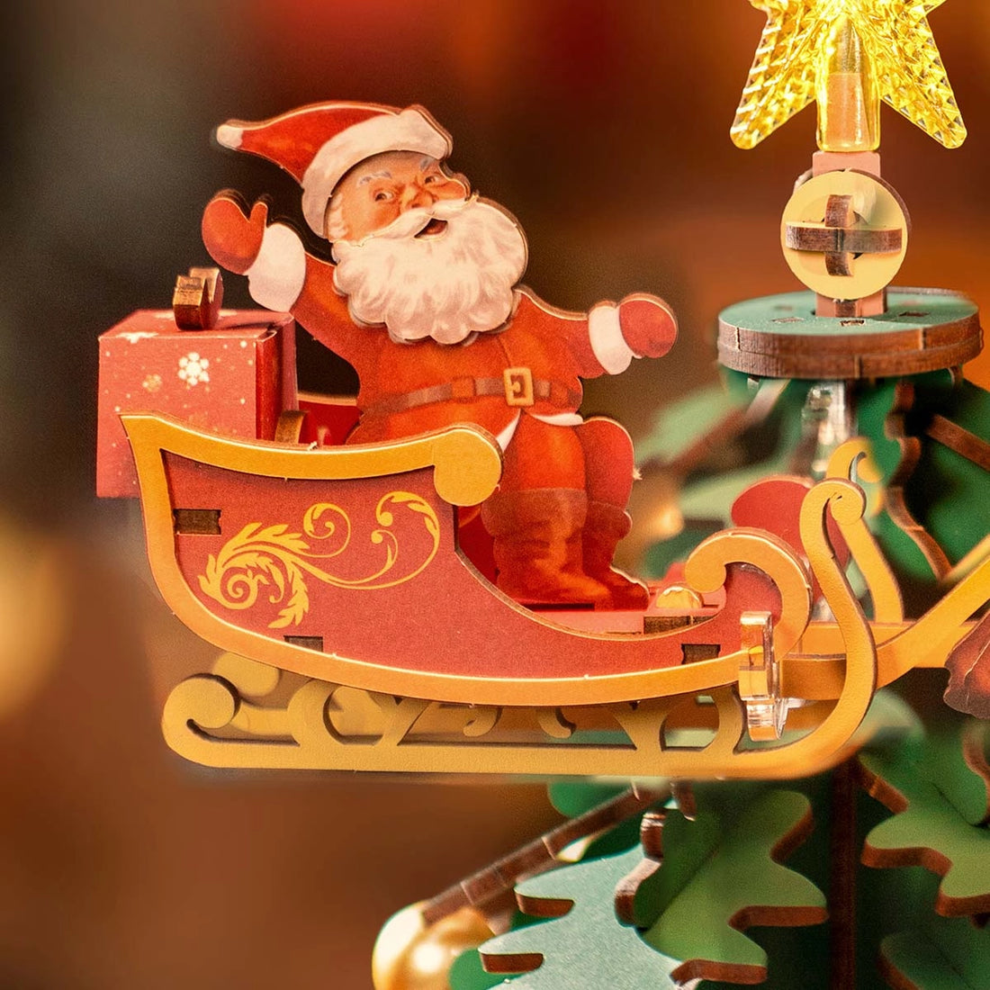 Rolife Christmas Melody Tree DIY Music Box, image 7