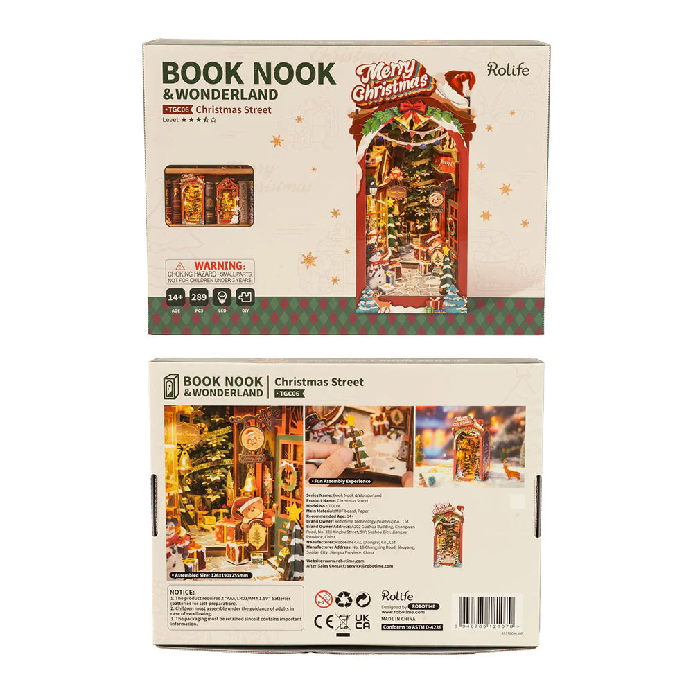 Rolife Christmas Street DIY Book Nook, image 2