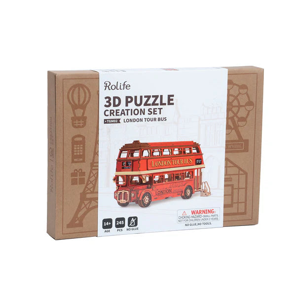 Rolife London Tour Bus 3D Wooden Puzzles, image 2