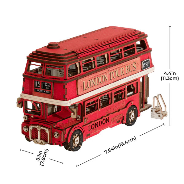 Rolife London Tour Bus 3D Wooden Puzzles, image 3