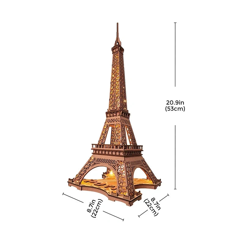 Rolife Night of The Eiffel Tower 3D Wooden Puzzle, image 7
