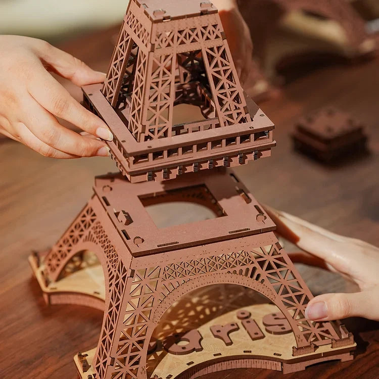 Rolife Night of The Eiffel Tower 3D Wooden Puzzle, image 5