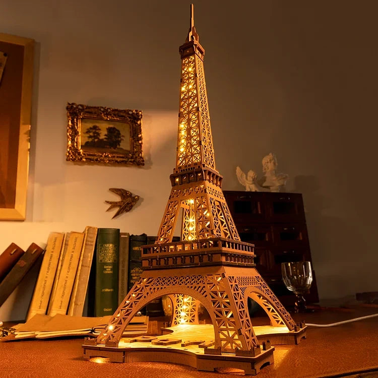 Rolife Night of The Eiffel Tower 3D Wooden Puzzle, image 3