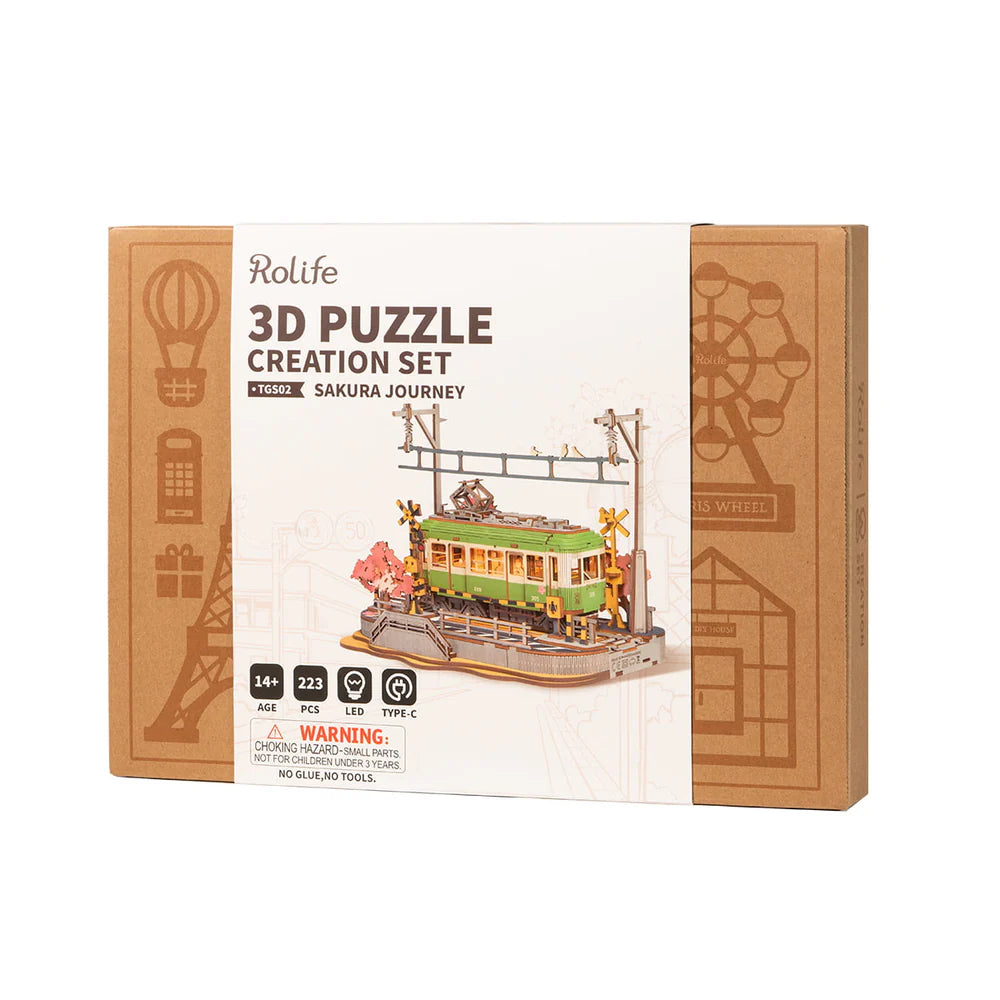 Rolife Sakura Journey 3D Wooden Puzzles, image 2