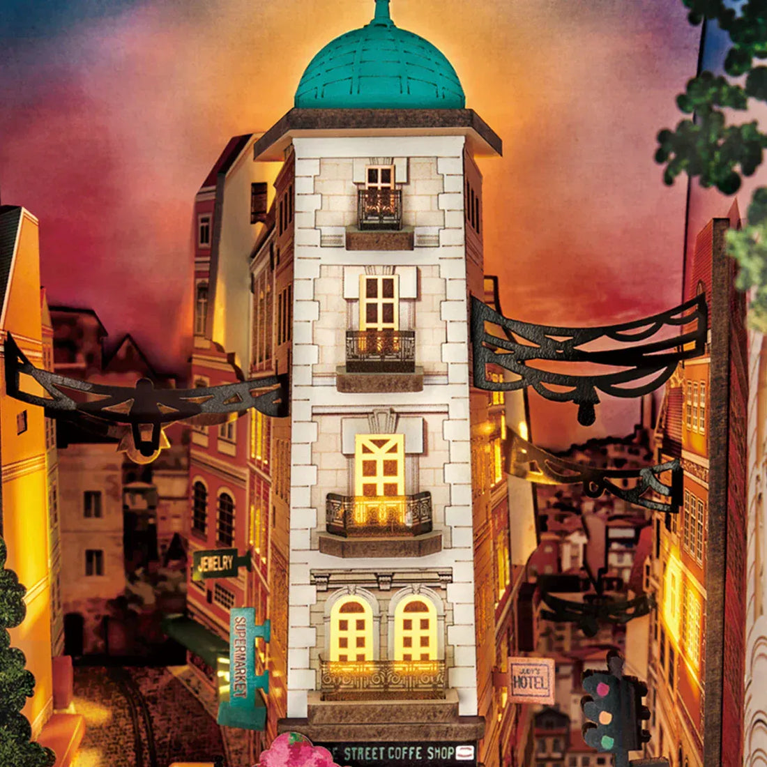 Rolife Street Scene DIY Book Nook Kit, image 4