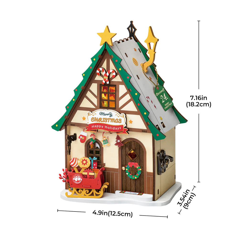 Rolife Twinkling Christmas House DIY Miniature House, image 2