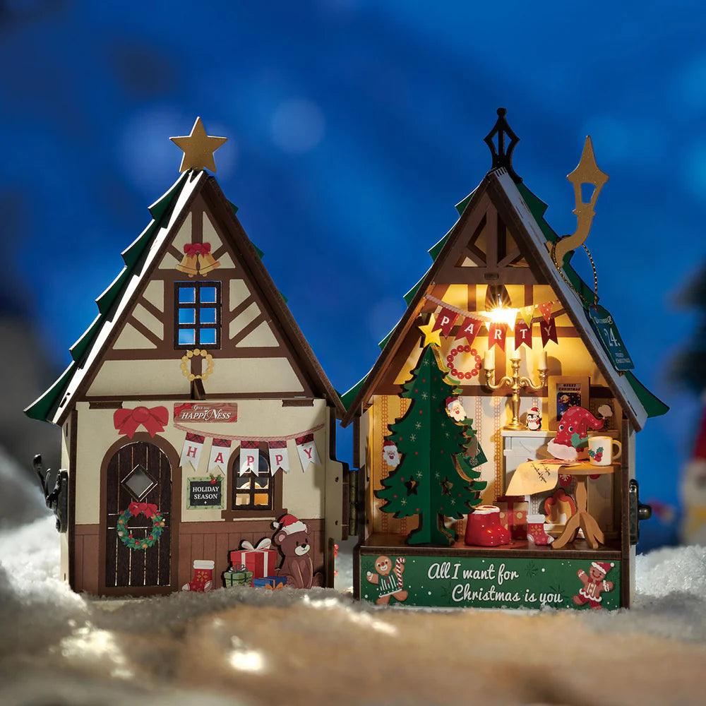 Rolife Twinkling Christmas House DIY Miniature House, image 5