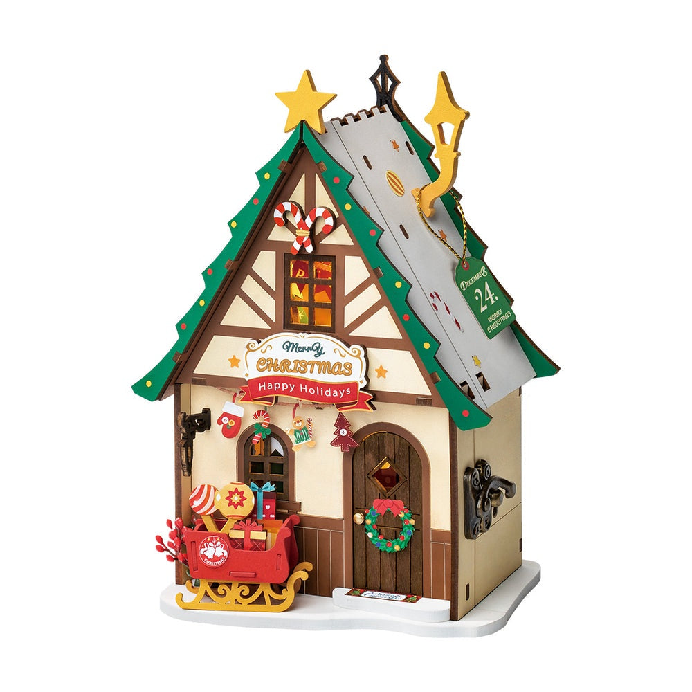 Rolife Twinkling Christmas House DIY Miniature House