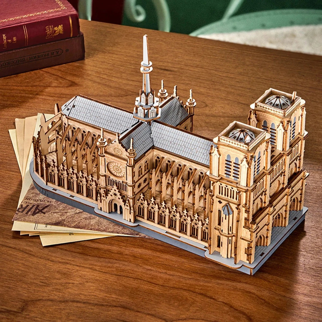 Rolife Paris Cathedral 3D Wooden Puzzle, image 5