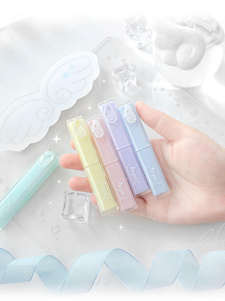 Pastel-colored stationery items held by a hand on a light background with 'ROSYPOSY' branding.