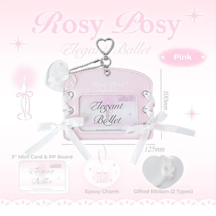 RosyPosy "Elegant Ballet" Collection Horizontal Leather Card Holder Set, image 5