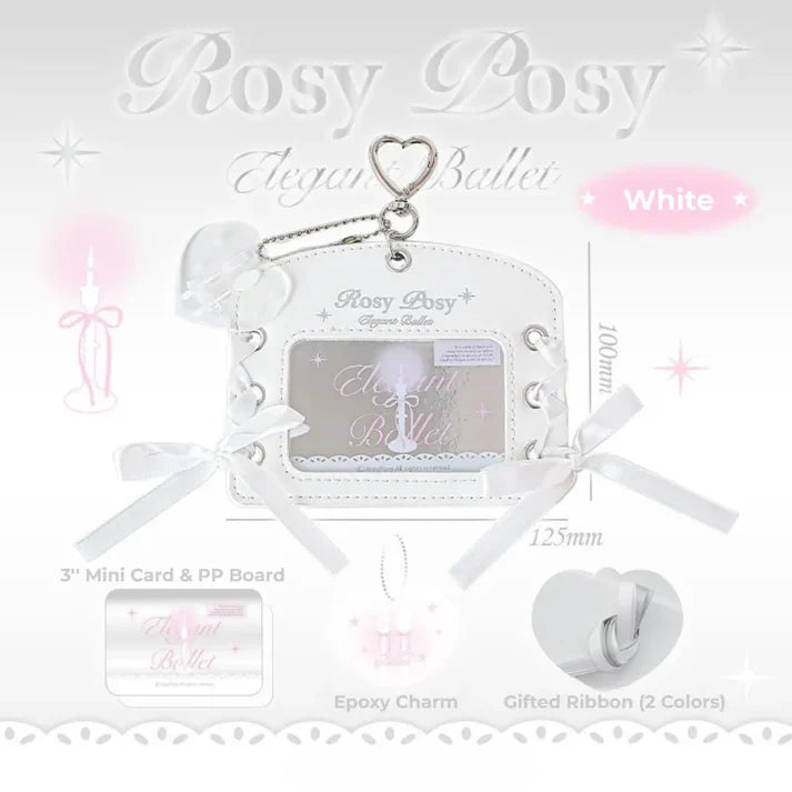 RosyPosy "Elegant Ballet" Collection Horizontal Leather Card Holder Set, image 6