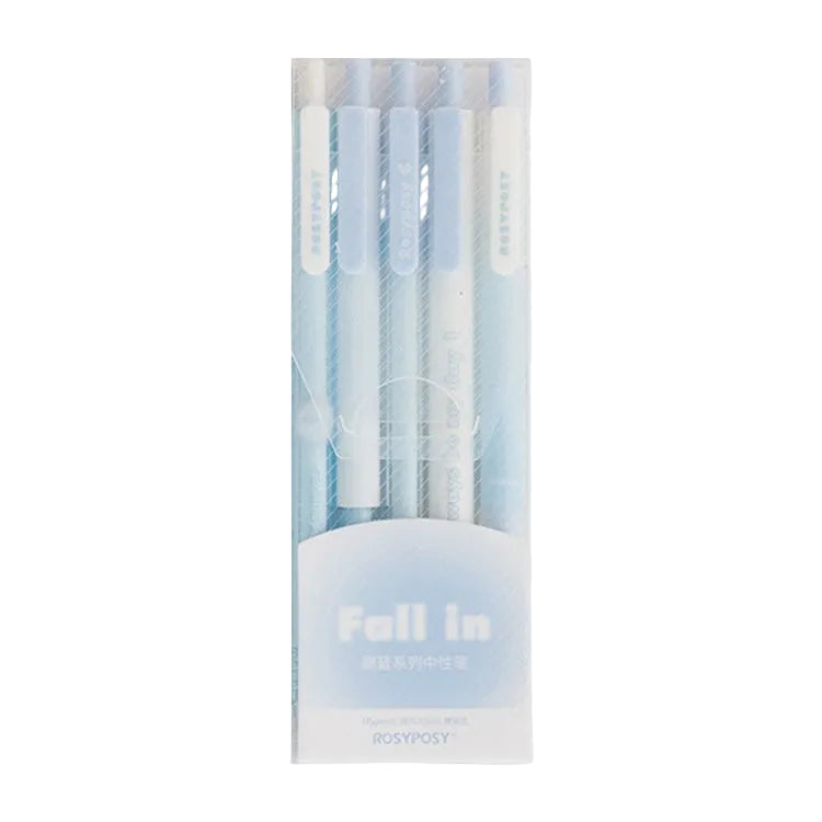 Pack of pens with a gradient design on a light gray background
