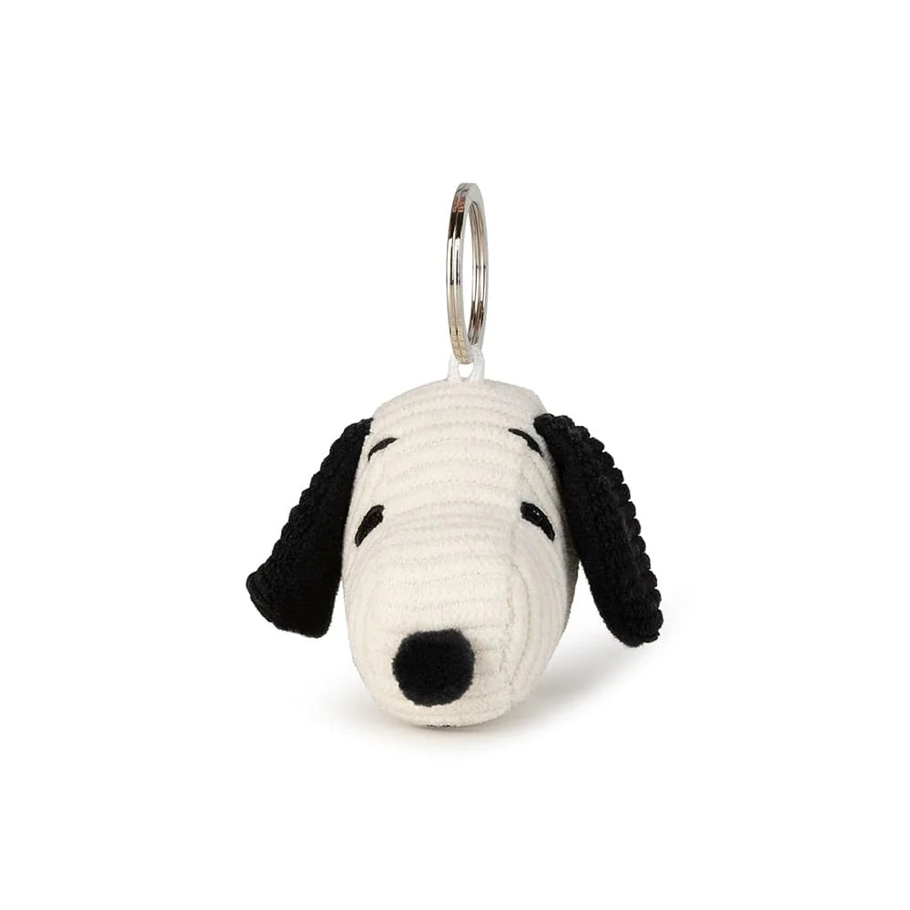 Bon Ton Toys Peanuts Snoopy Head Corduroy Cream Keychain