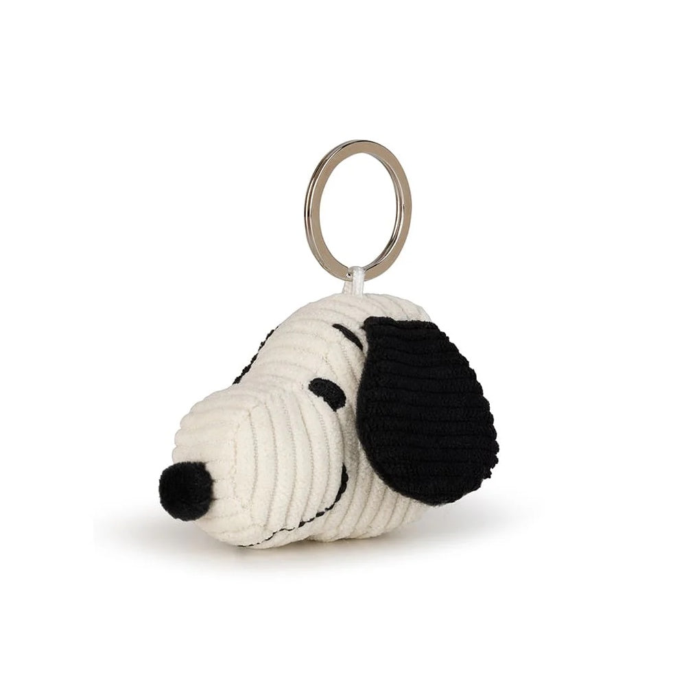 Bon Ton Toys Peanuts Snoopy Head Corduroy Cream Keychain