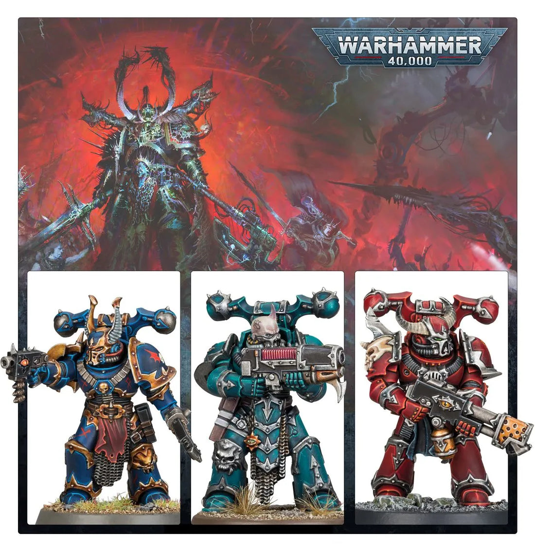 Warhammer 40K Chaos Space Marines - Legionaries - 172 Plastic Components, image 2