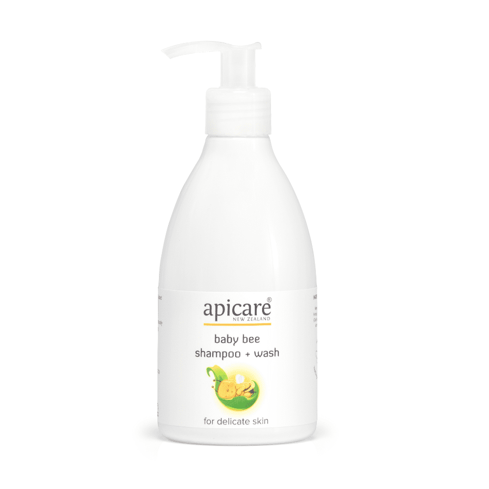 Apicare Baby Bee Shampoo + Wash for Delicate skin 300ml, Hair Shampoo, OCARE NZ