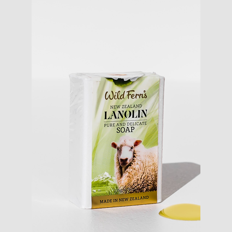 Wild Ferns Lanolin Pure and Delicate Soap  135g.