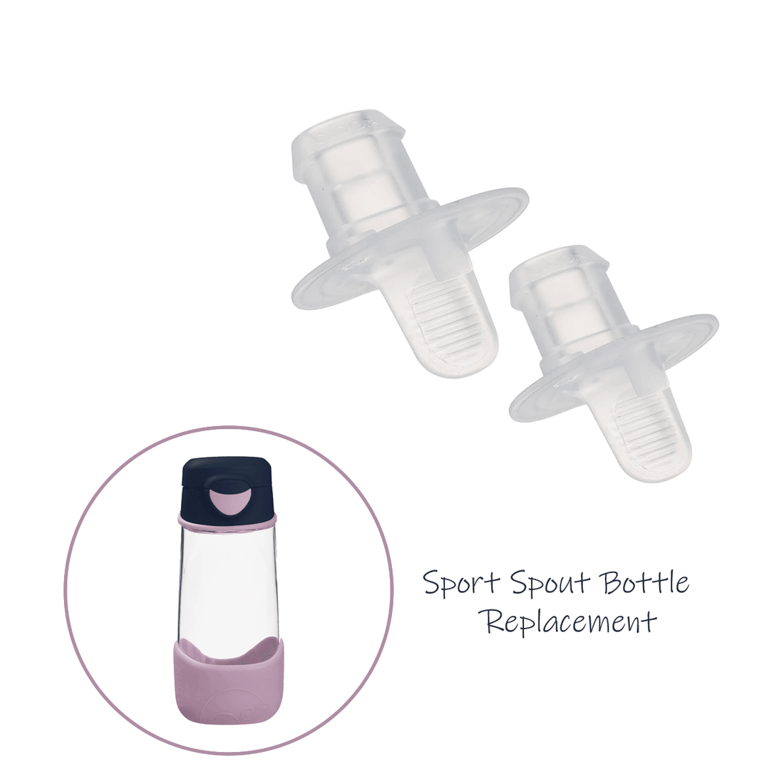 B.Box 450ml & 600ml Sport Spout Bottle Replacement Twin Pack, image 3