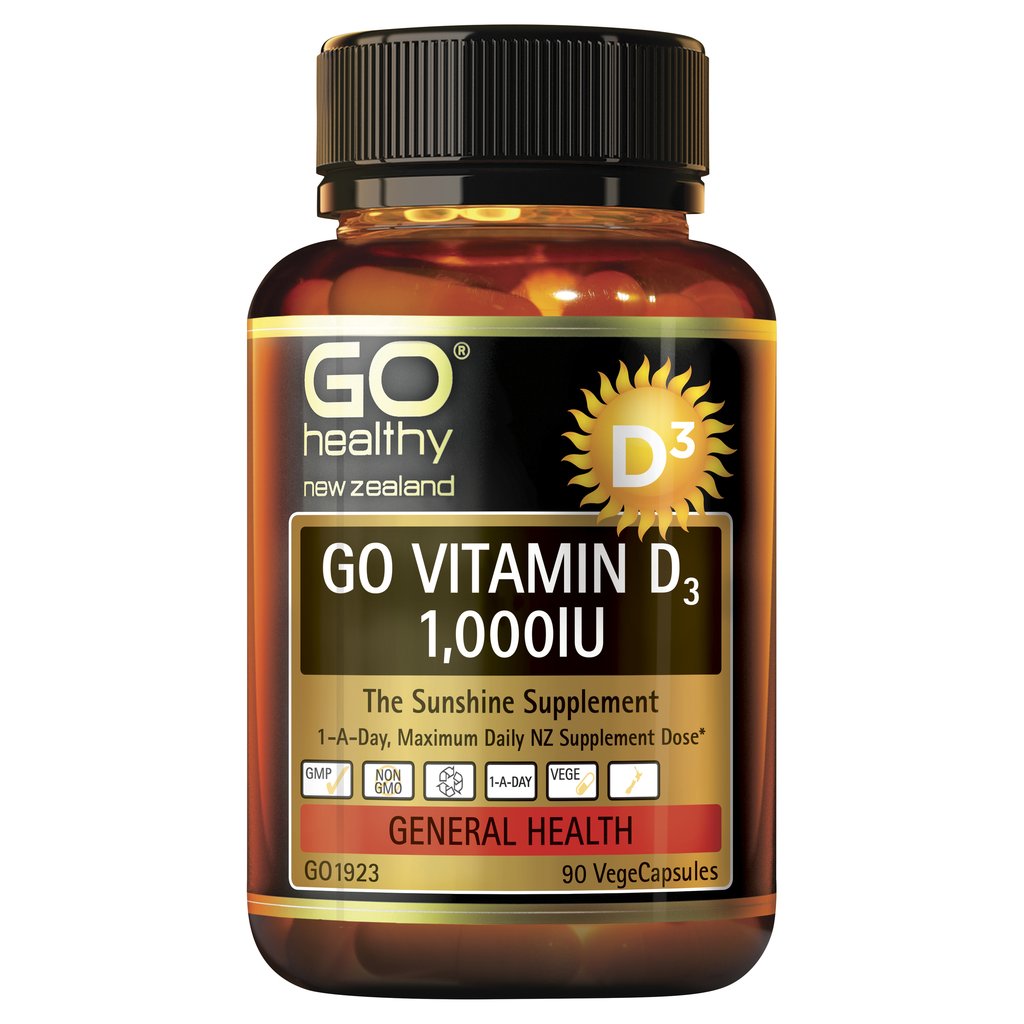 GO Healthy GO Vitamin D3 1000IU 90 Capsules.