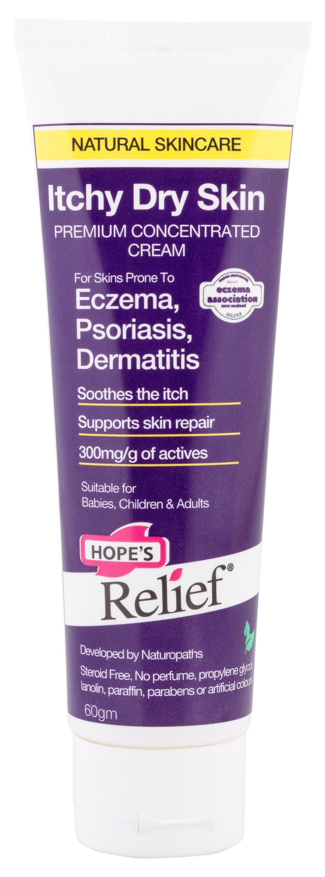 Hopes Relief Premium Concentrated Cream for Eczema Itchy Dry Skin 60g
