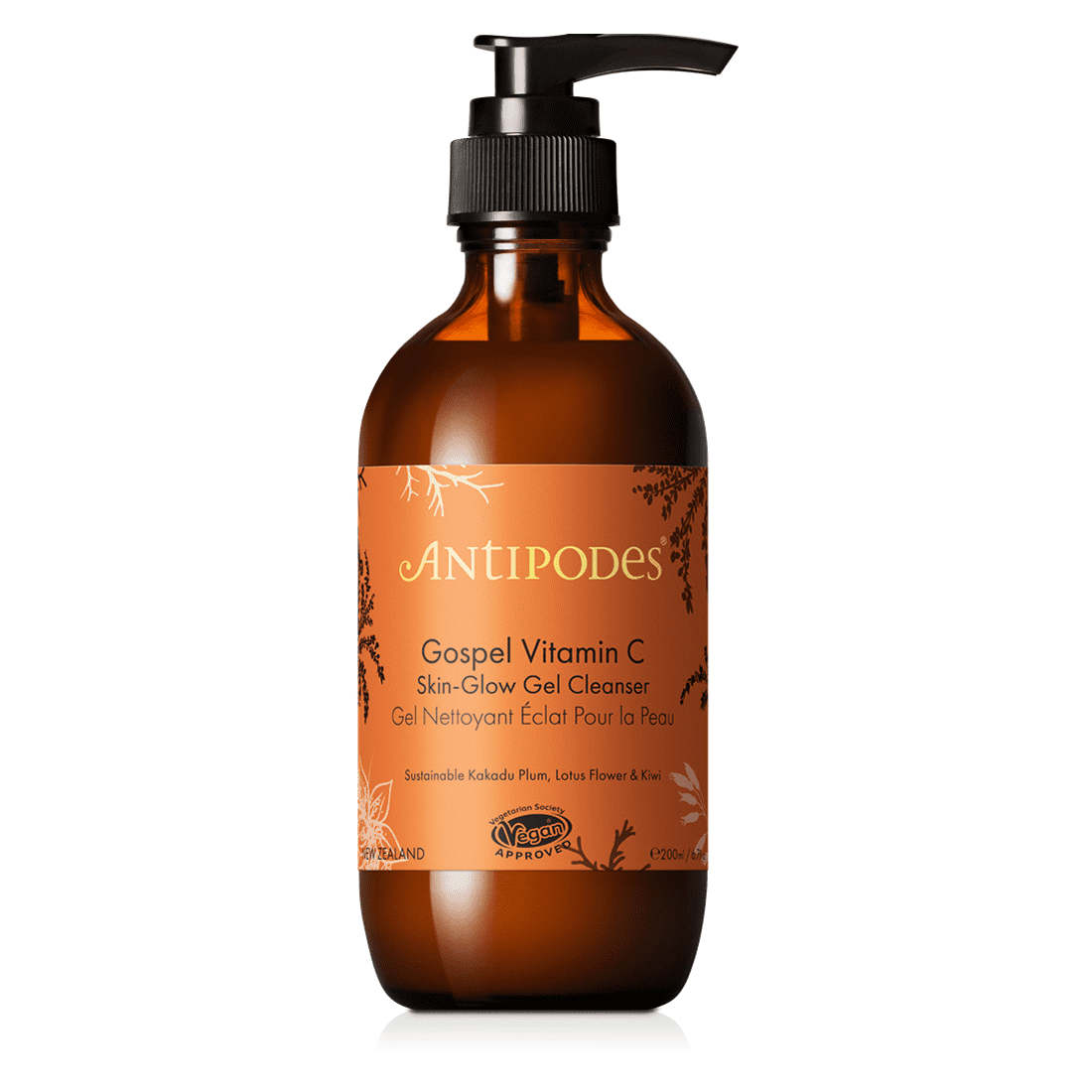 Antipodes Gospel Vitamin C Skin-Glow Gel Cleanser 200ml.