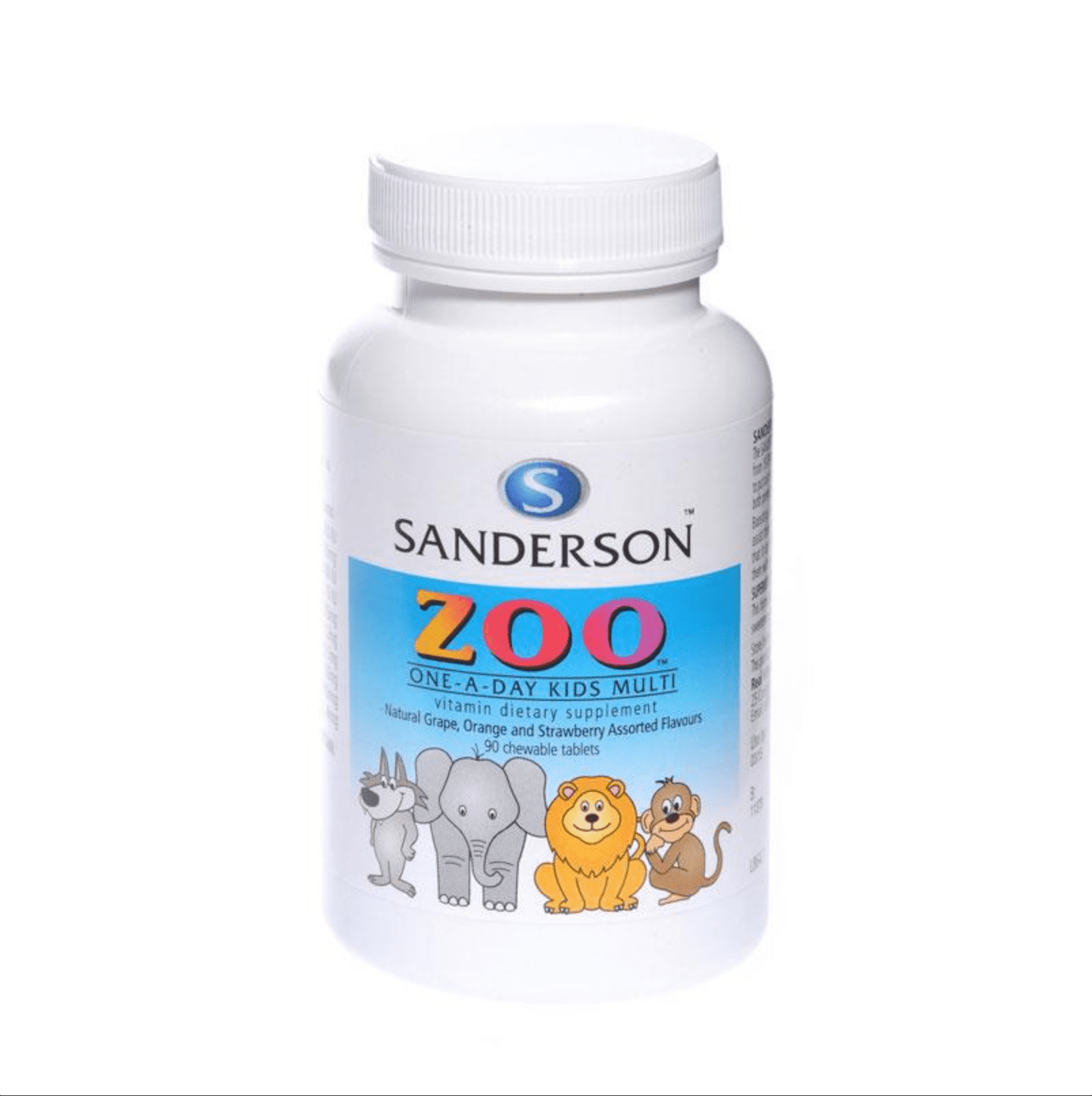 Sanderson Zoo Kids Multi Chewable Assorted Flavours 90 Tablets.